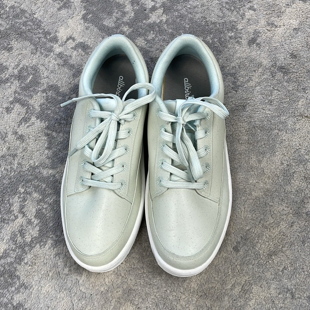 New Allbirds Plant Pacers PP Lace Up Vegan Leather Sneakers Dreamy Green Sz 8 - Picture 3 of 15